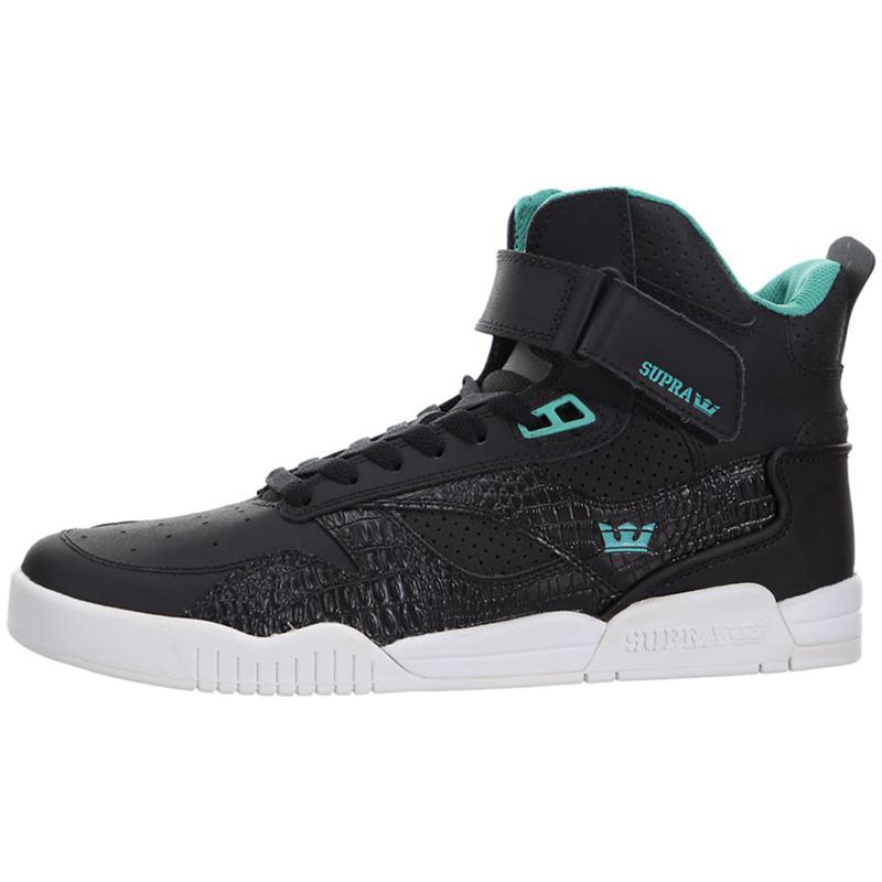 Buty Supra BLEEKER - Sneakersy Wysokie Damskie - Czarne Turkusowe (NXTM-61042)